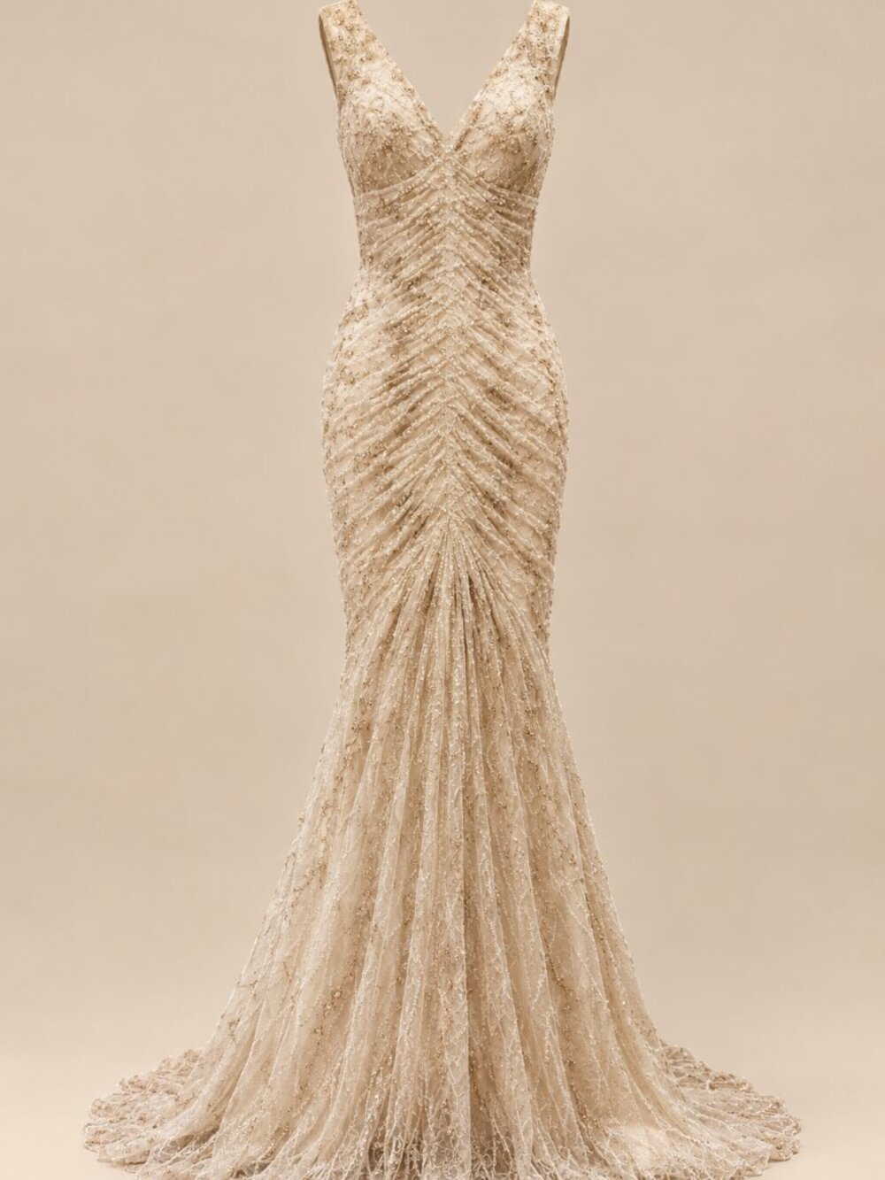 👸👑Stunning Bridal Designer Wedding Evening Party Prom Runway Beaded Gown Dress